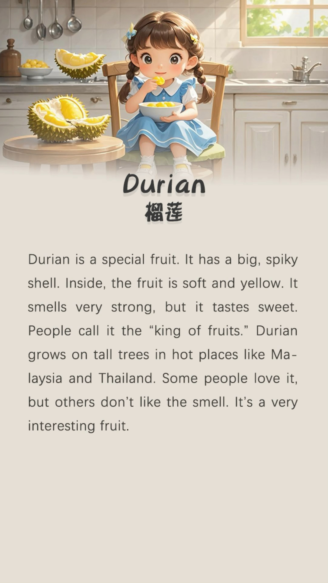 坚持英语听读100天-榴莲《Durian》