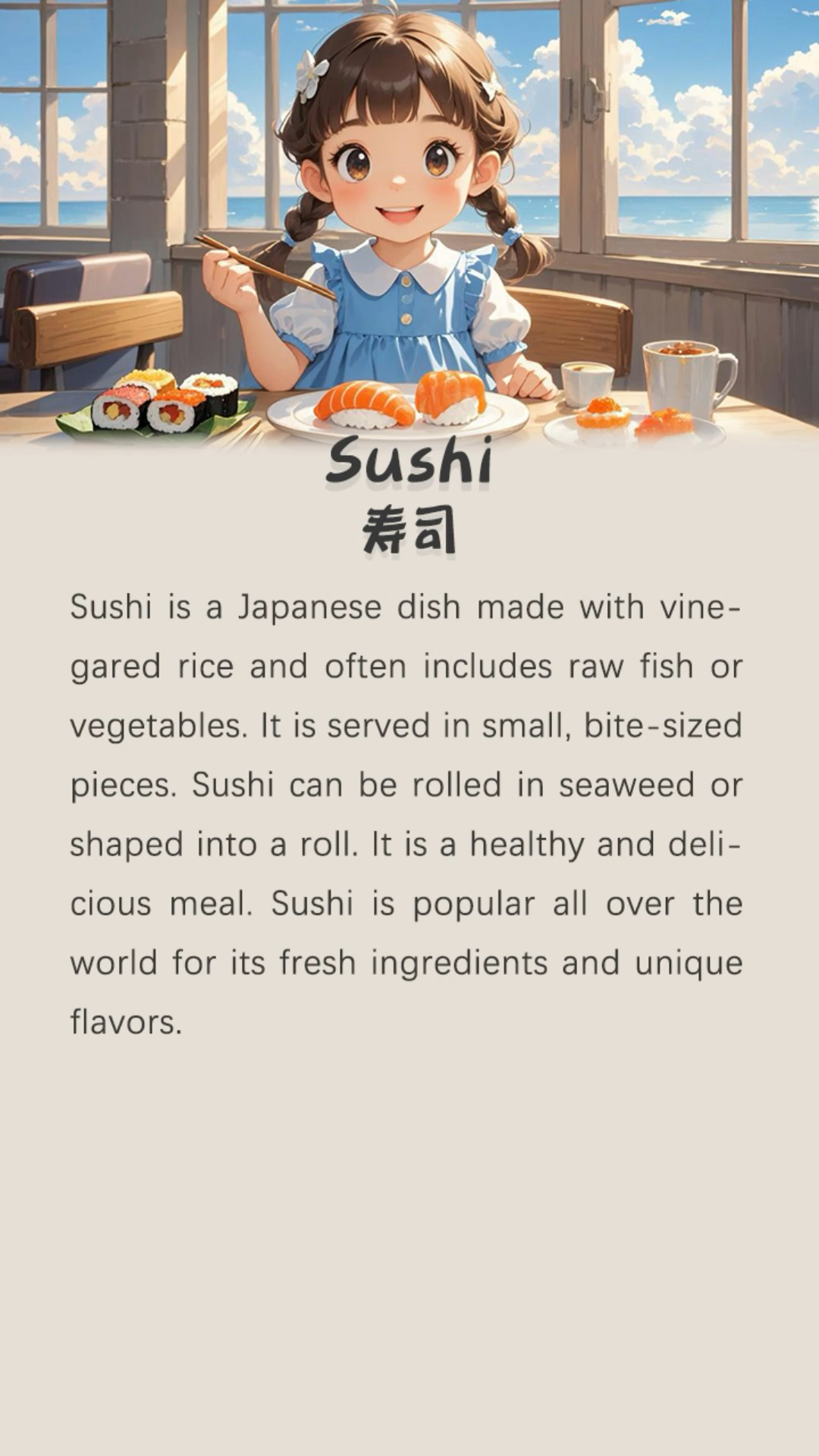 坚持英语听读100天-寿司《Sushi》