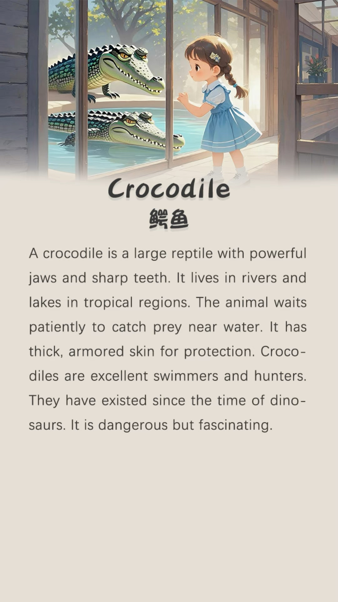 坚持英语听读100天-鳄鱼《Crocodile》