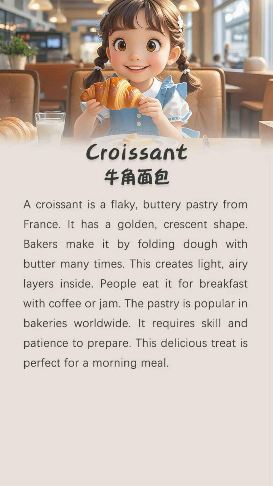 坚持英语听读100天-牛角面包《Croissant》