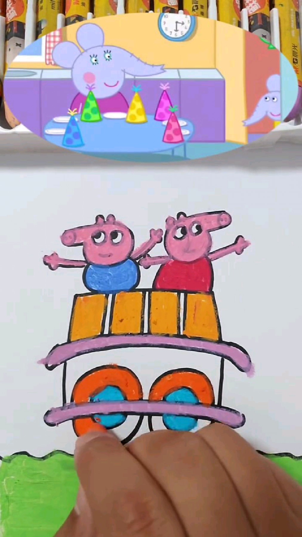 儿童手绘简笔画小猪佩奇