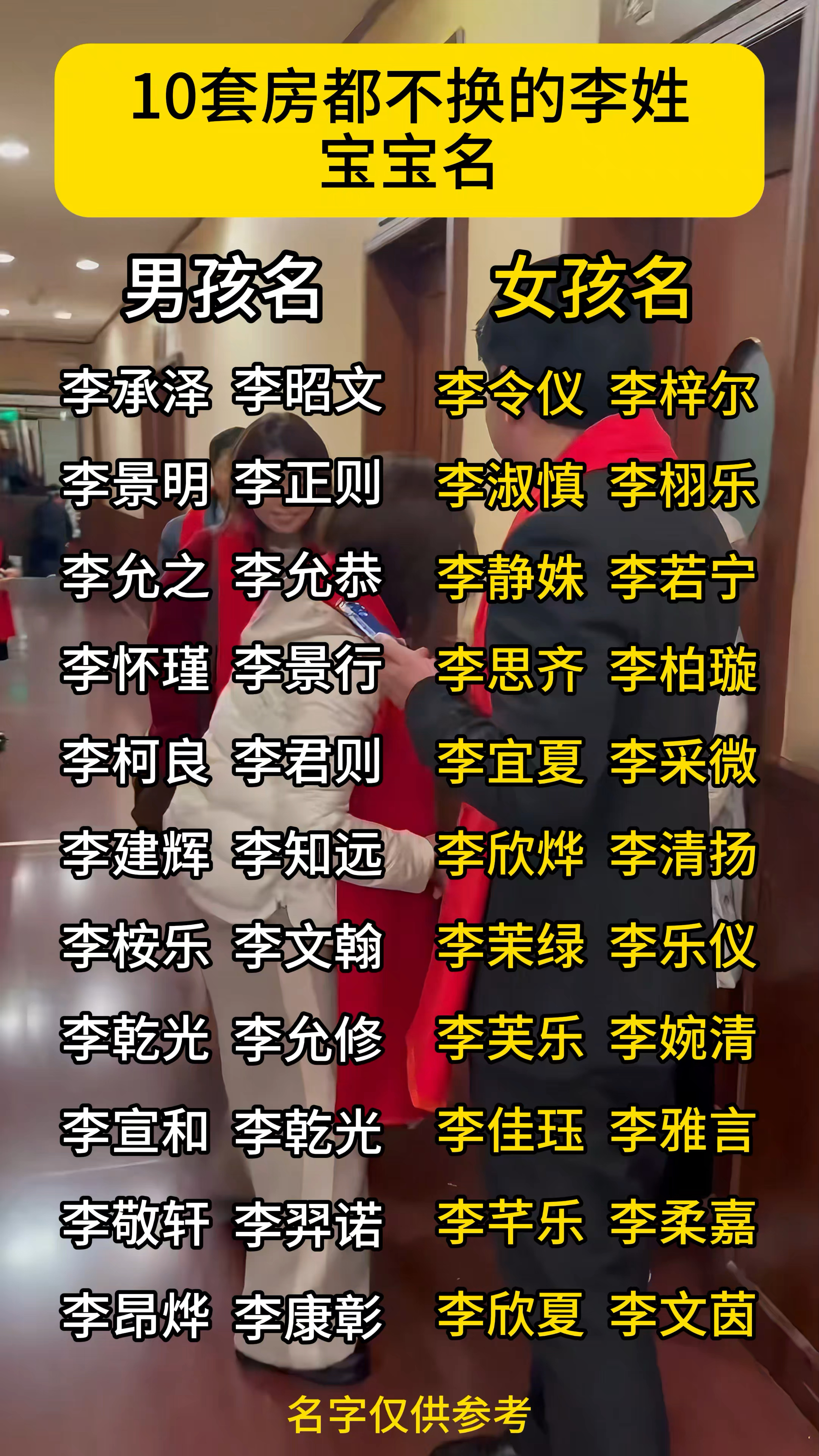 宝宝起名:李姓宝宝起名字