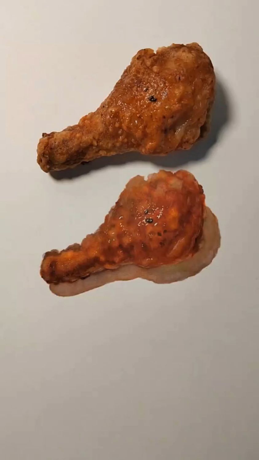 鸡腿这样画，一看就好吃。