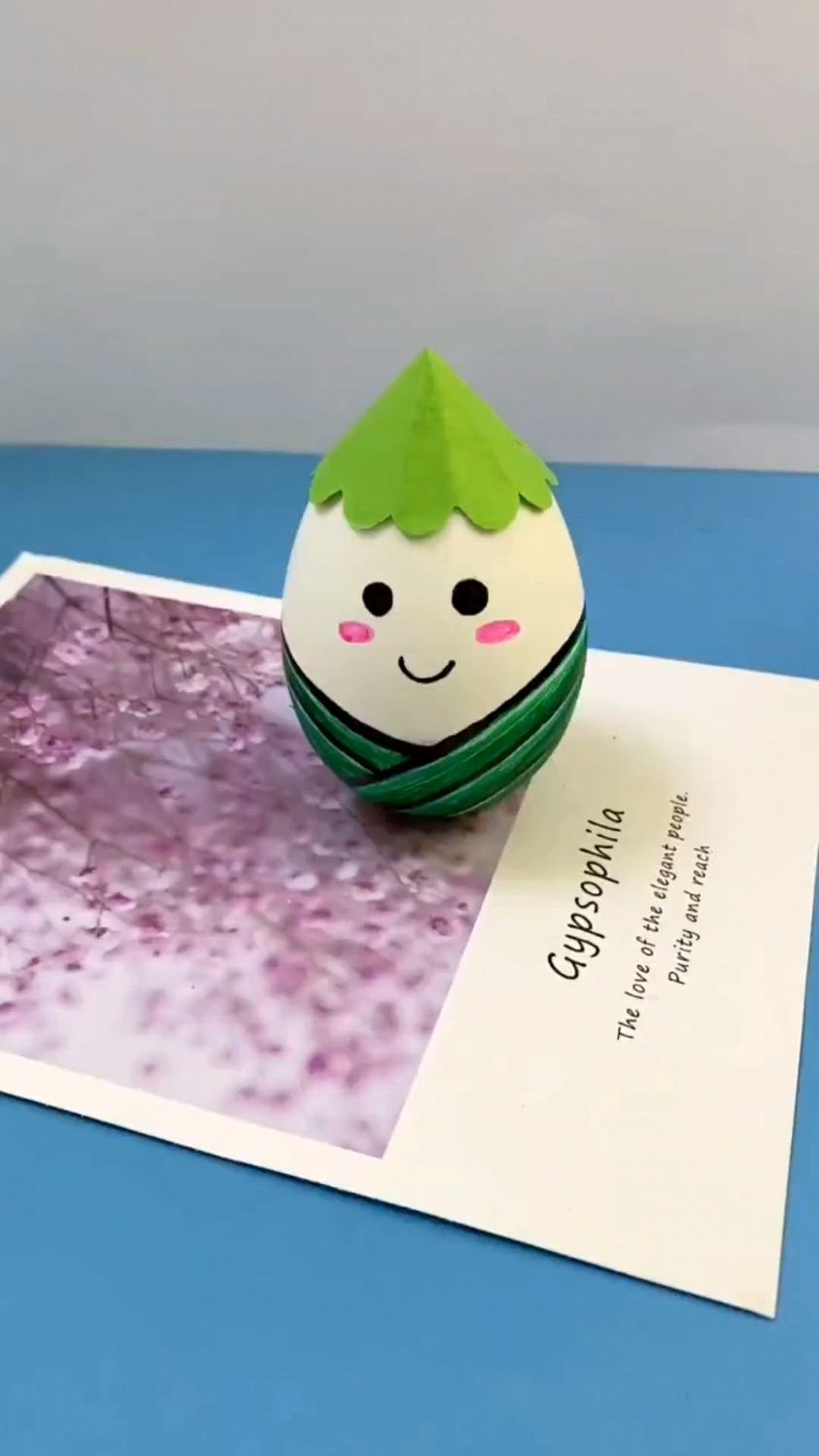 鸡蛋壳不要扔,做个可爱的创意手工