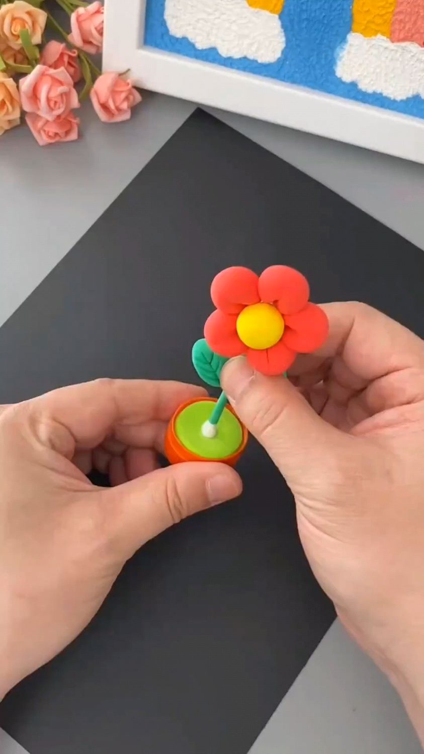 彩泥做小花朵,赶紧学起来