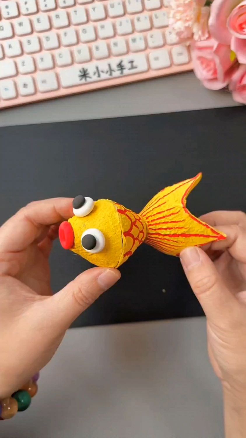 鸡蛋壳不要扔,做可爱的手工