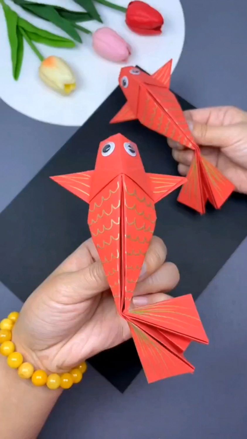 小鱼折法，年年有余