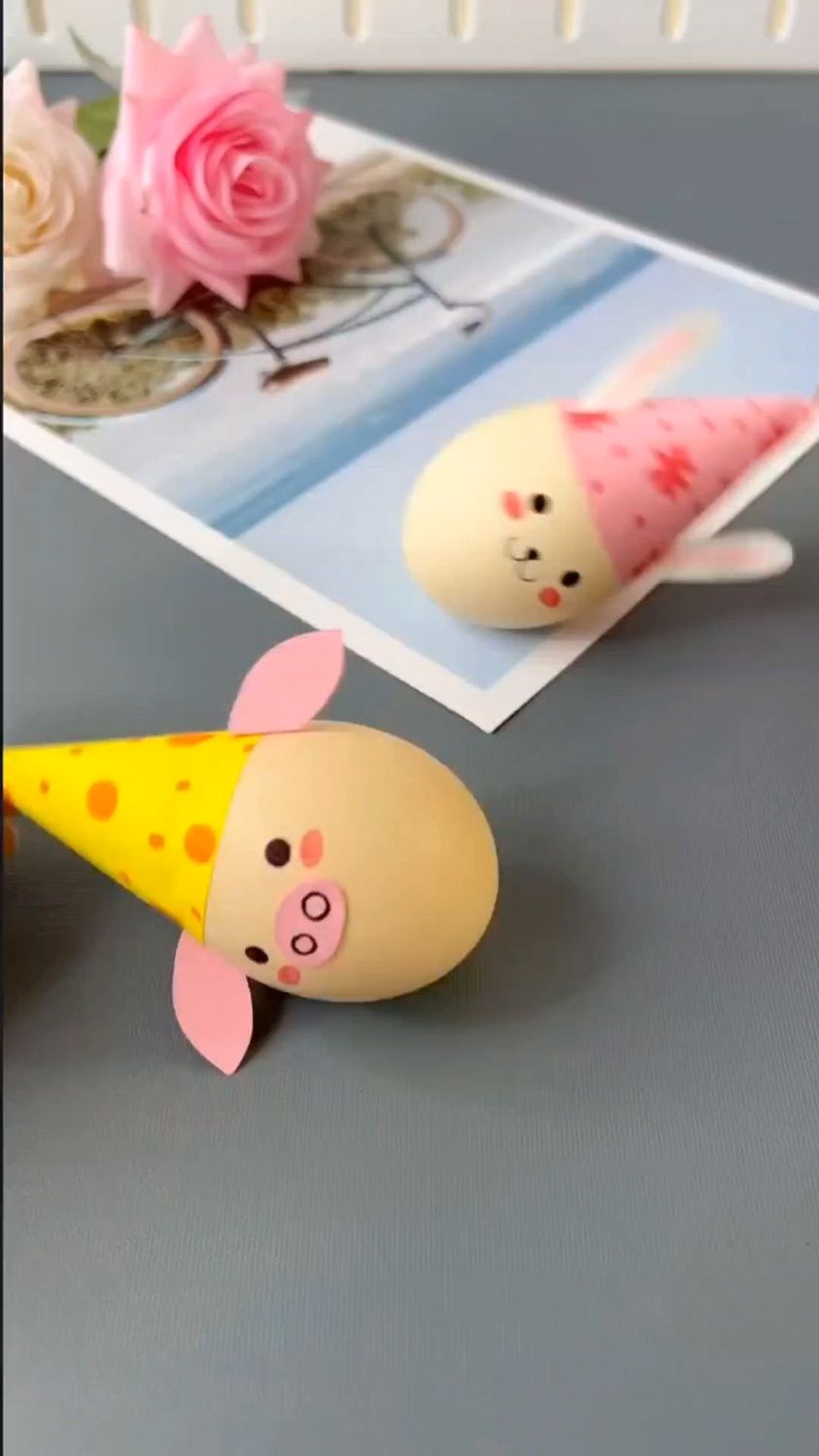 用鸡蛋做可爱的不倒翁