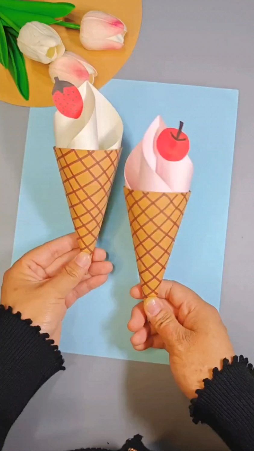用纸手工制作冰淇淋