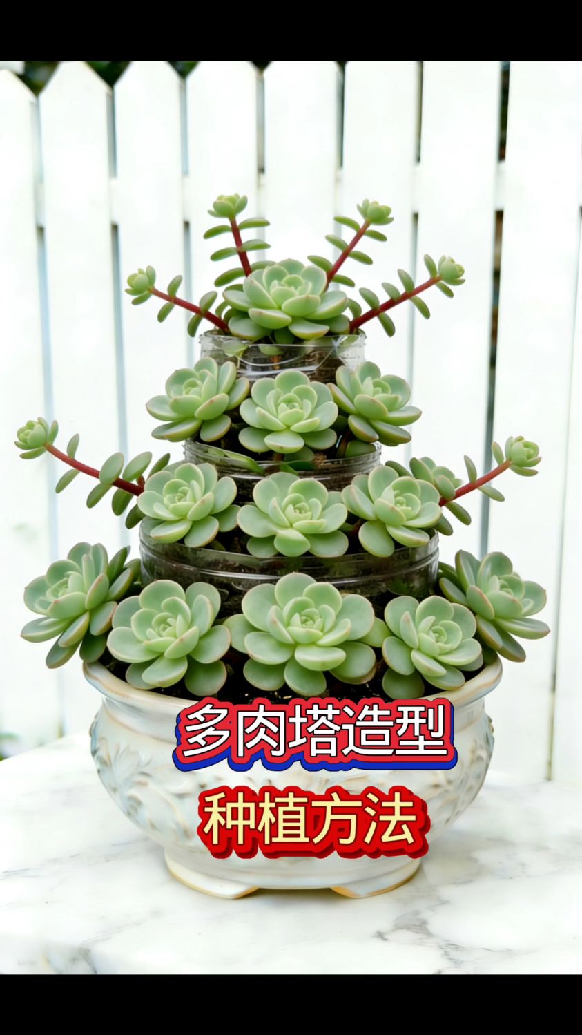 多肉塔造型种植方法,简单又漂亮