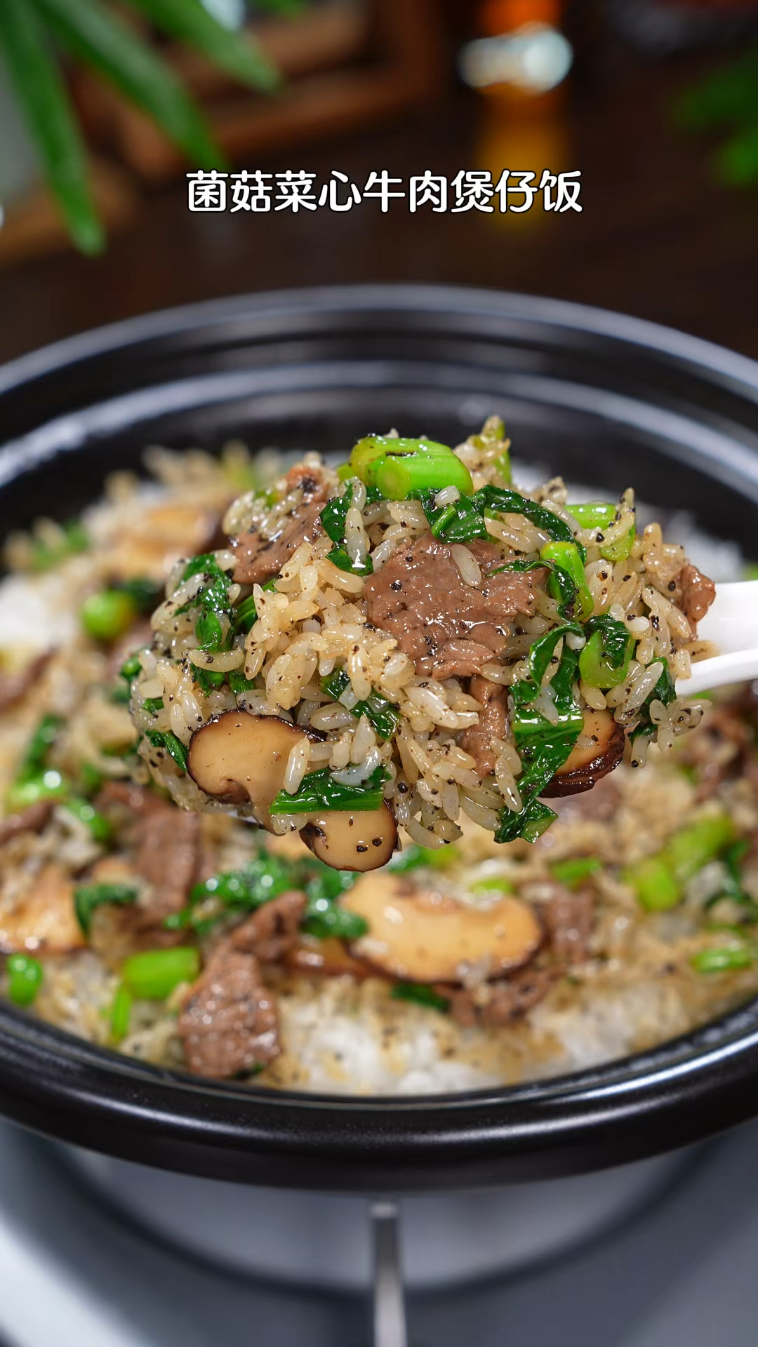 今天用世界三大美食的黑松露,给孩子做了黑松露菌菇菜心