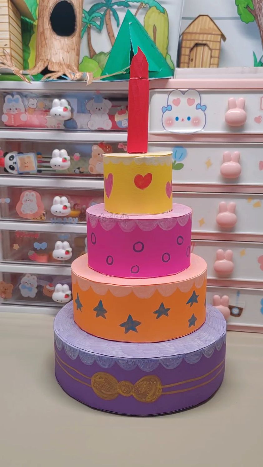 自制蛋糕盲盒,生日蛋糕diy～