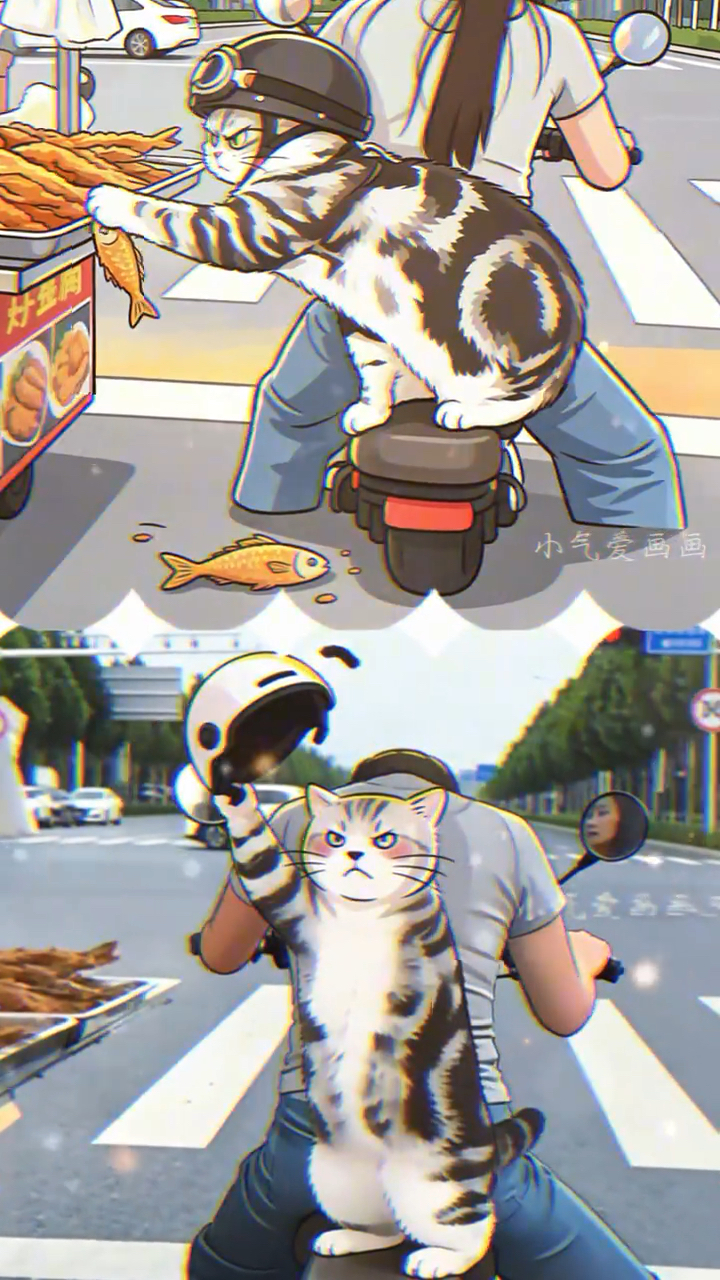 猫咪为了一口小鱼干也是拼了