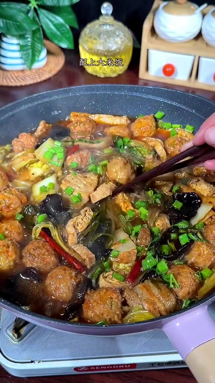 冬天最爱吃的就是这个丸子烩菜，真是百吃不厌！