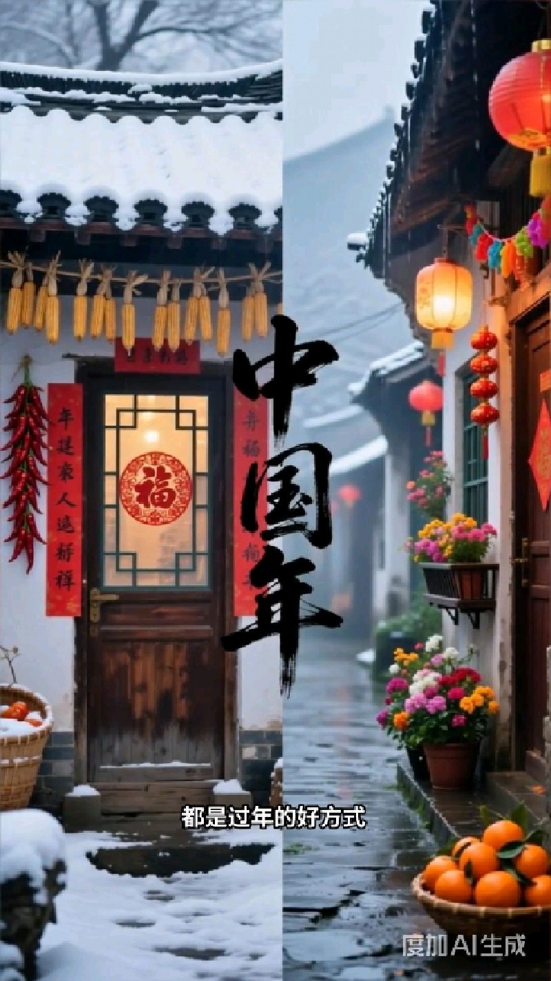 北方和南方过年各有差异。