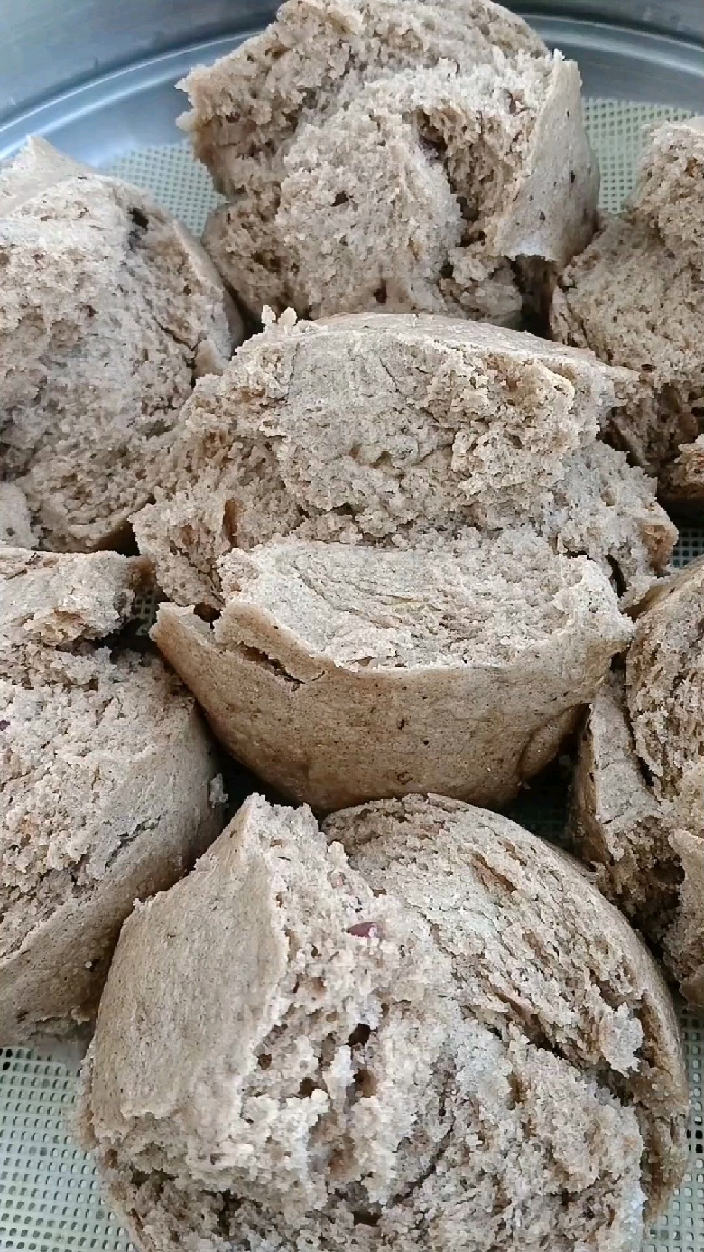 #地方特色美女分享#农村纯荞面开花大馒头详细制作方法#