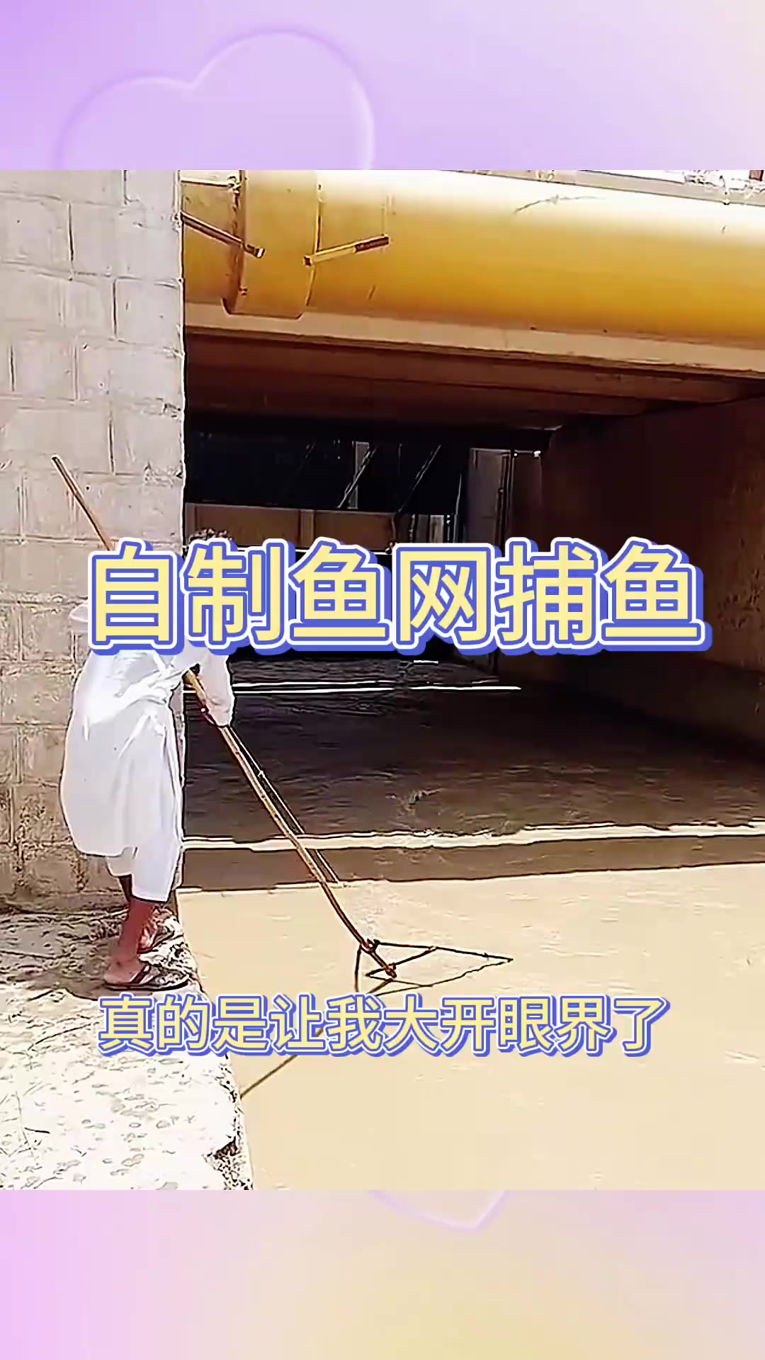 自制渔网捞鱼,结局尴尬了