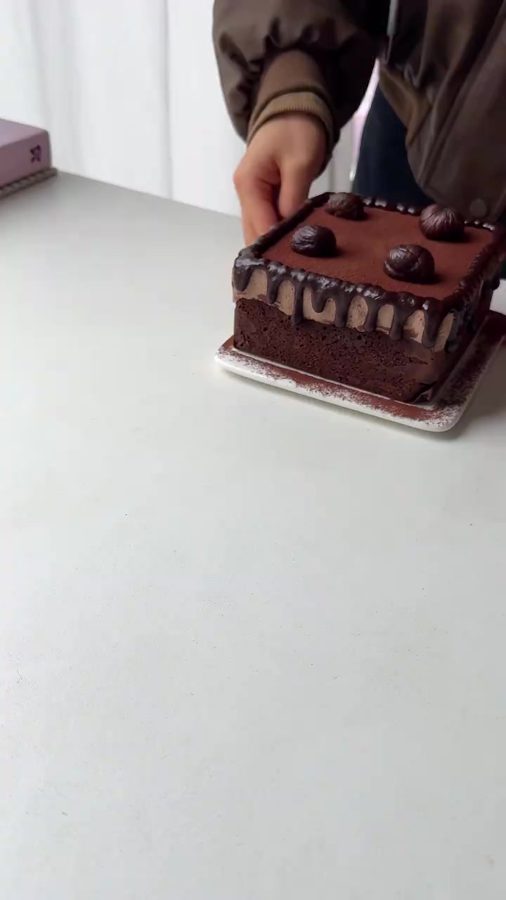 栗子布朗尼芝士蛋糕香甜浓郁 超好吃