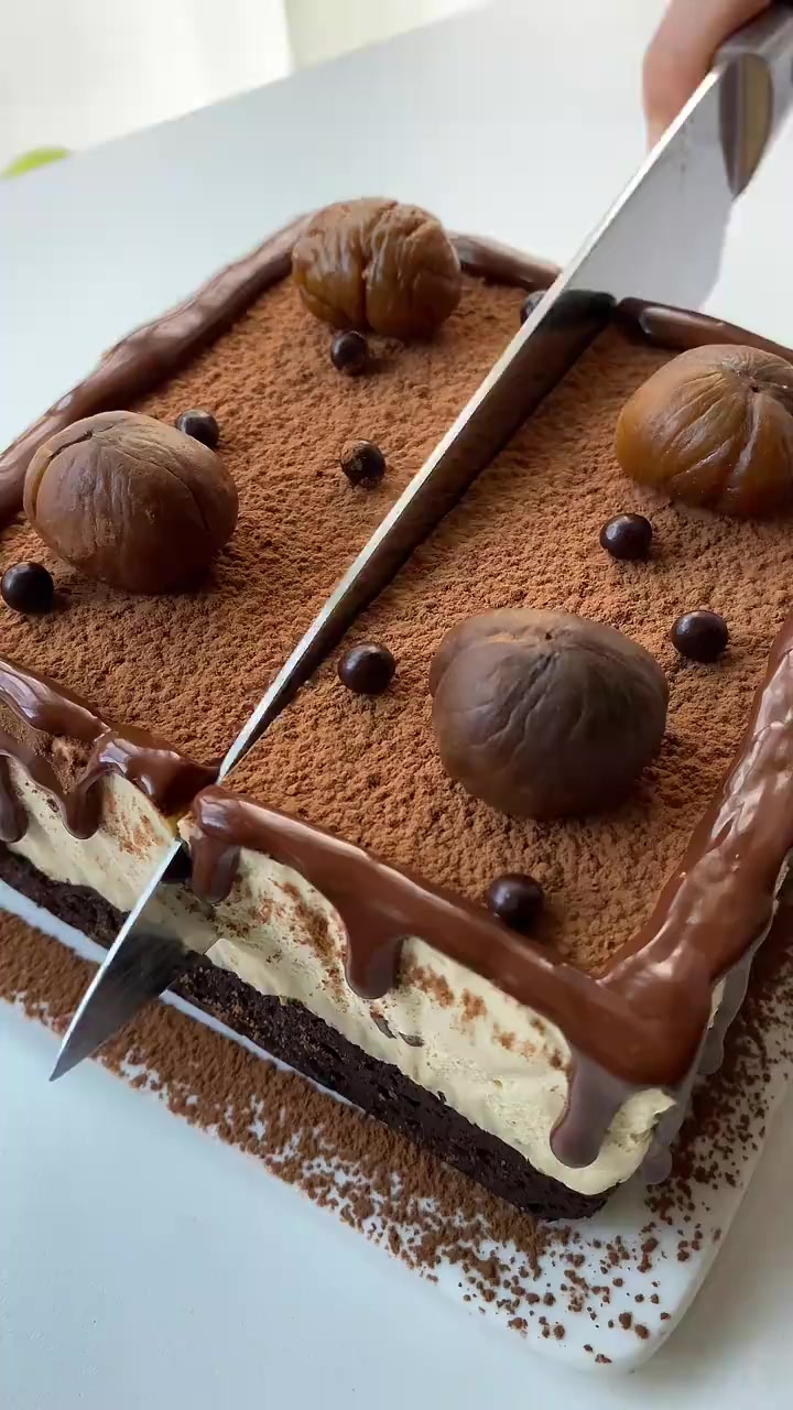 栗子布朗尼芝士蛋糕香甜浓郁 一口爱上