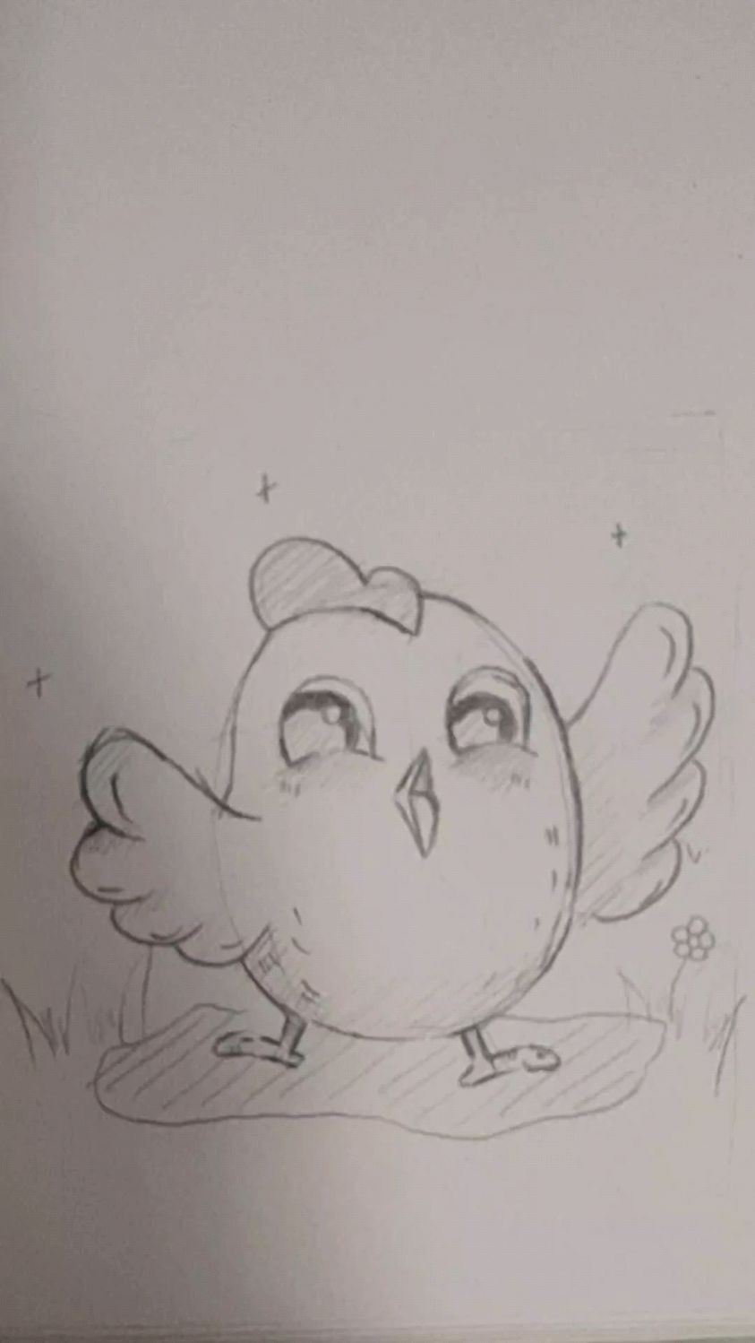 #简笔画#一起来画可爱的小鸡(*v*)/
