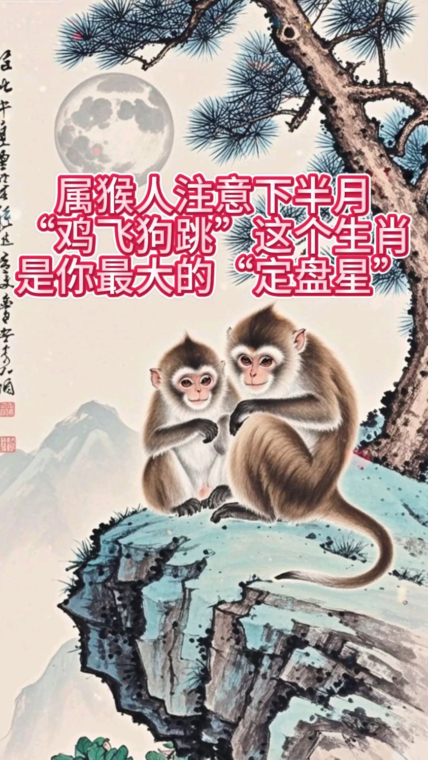 属猴人注意下半月“鸡飞狗跳”,这个生肖是你最大的“定盘星”