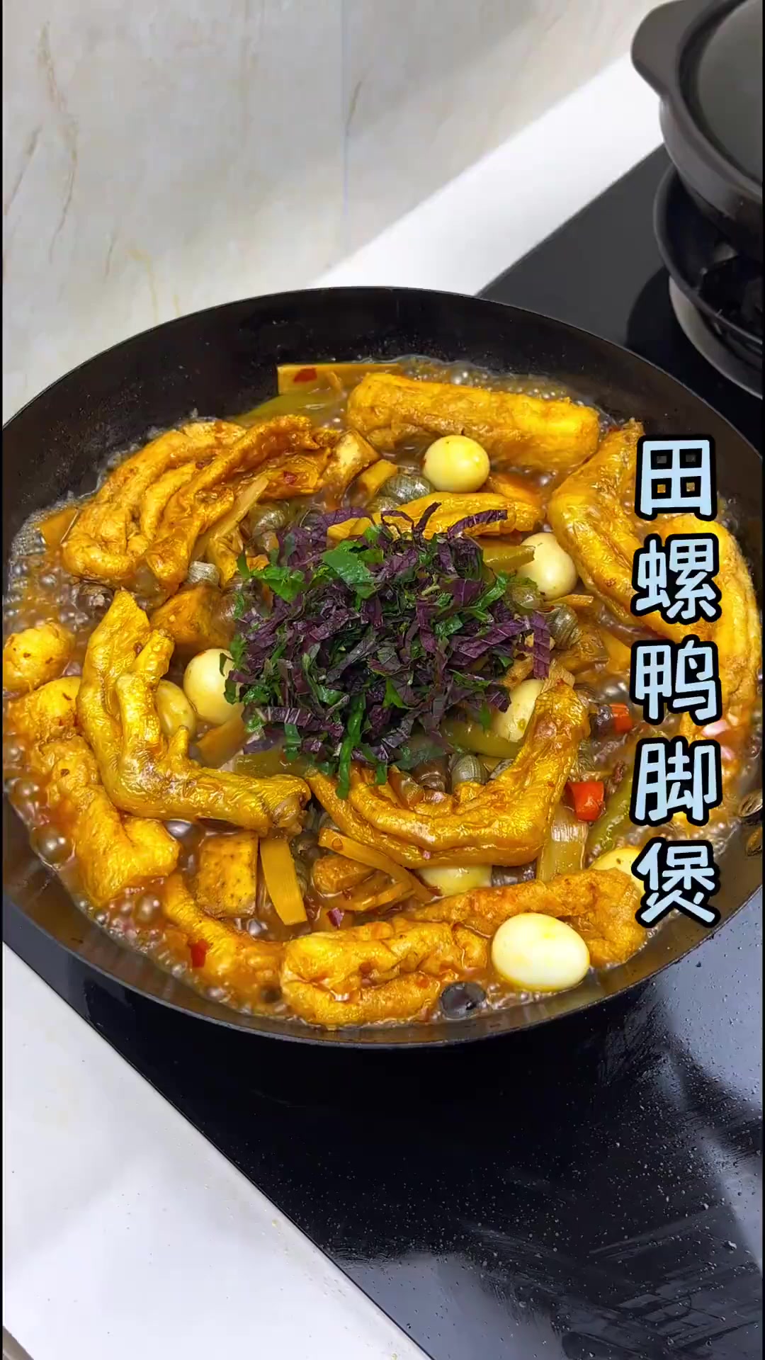 正是吃田螺的季节，搭配上鸭脚一起煲，好吃到连骨头都不剩