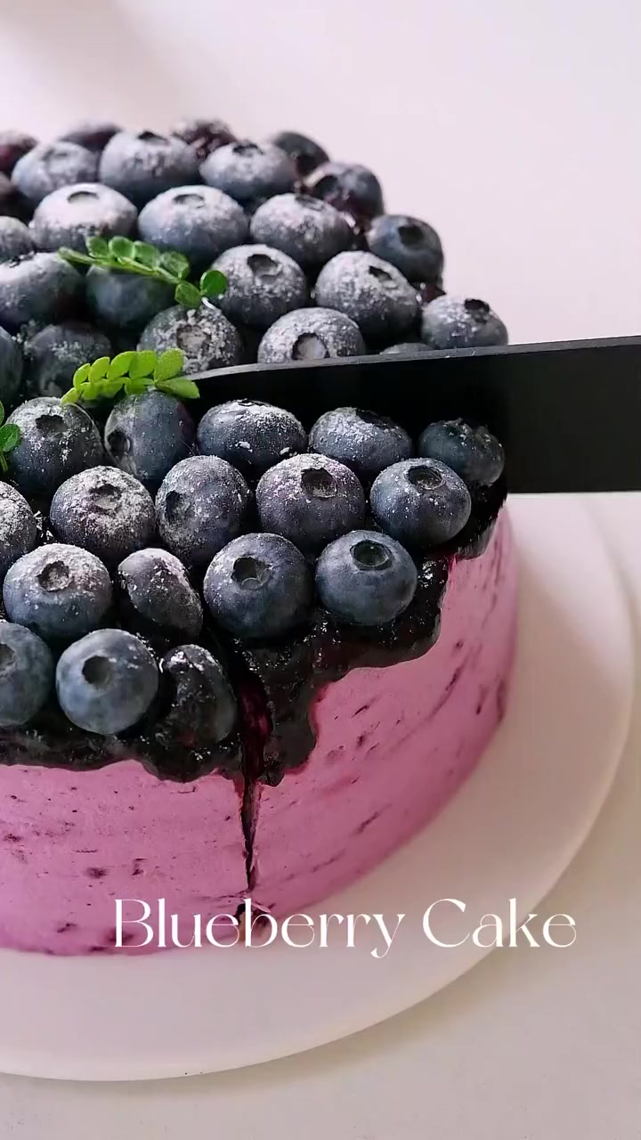 蓝莓瀑布蓝莓可可奶油蛋糕 酸甜浓郁