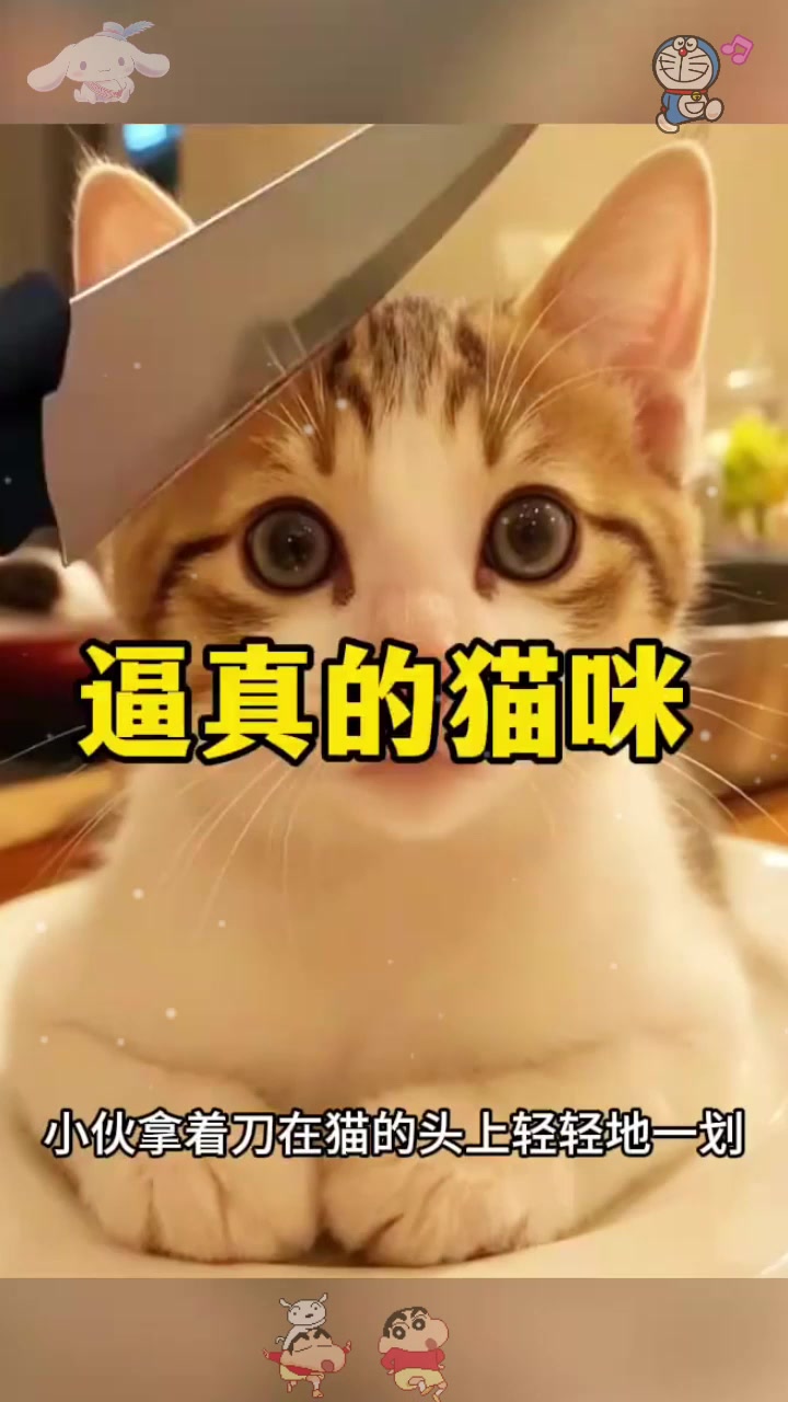  逼真的猫咪，居然是蛋糕