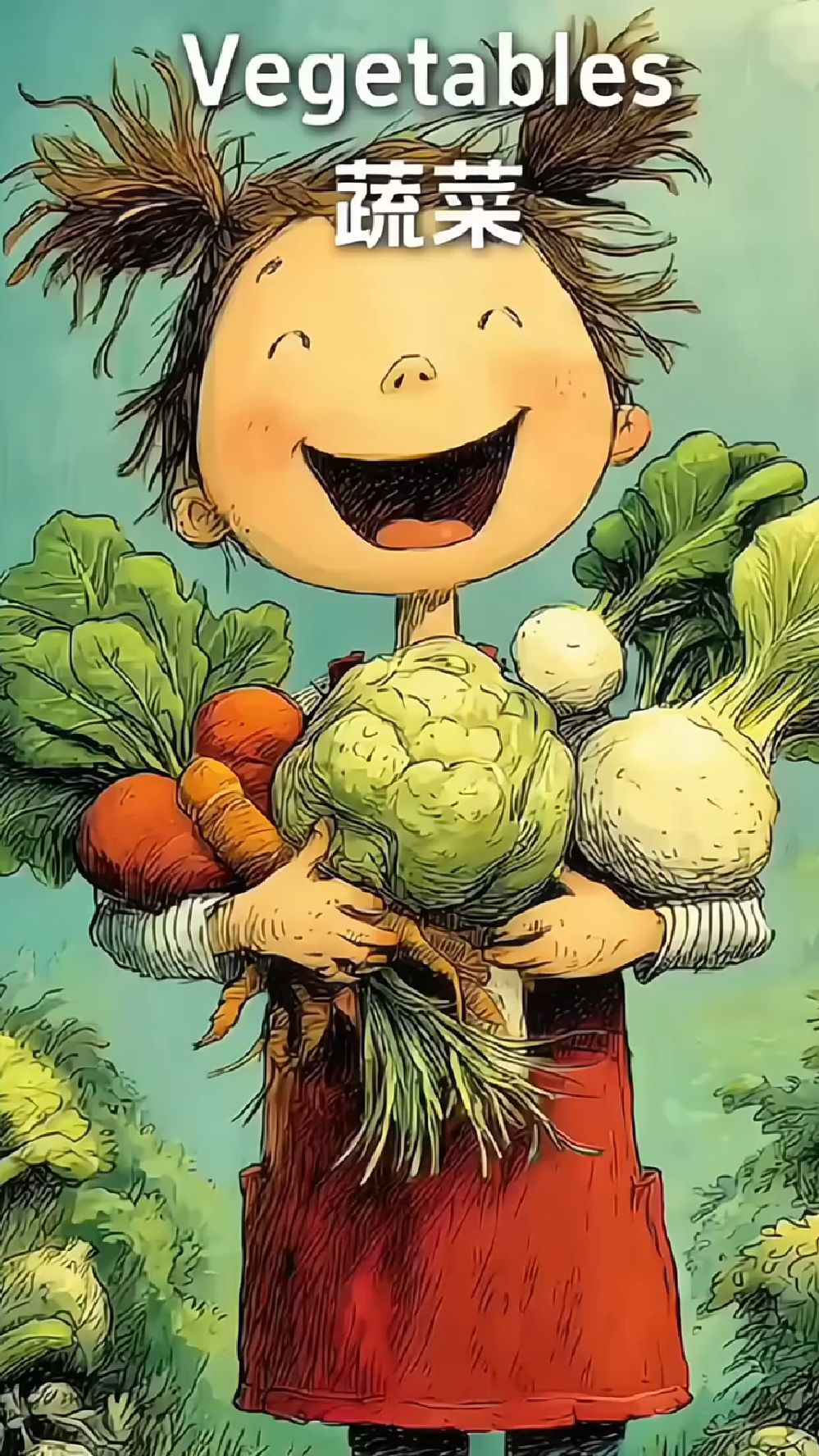 《Vegetables.蔬菜》英语绘本