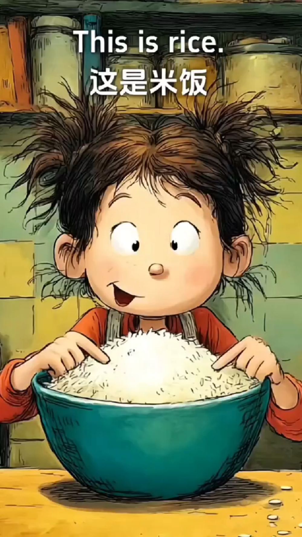 《This is rice.这是米饭》英语绘本