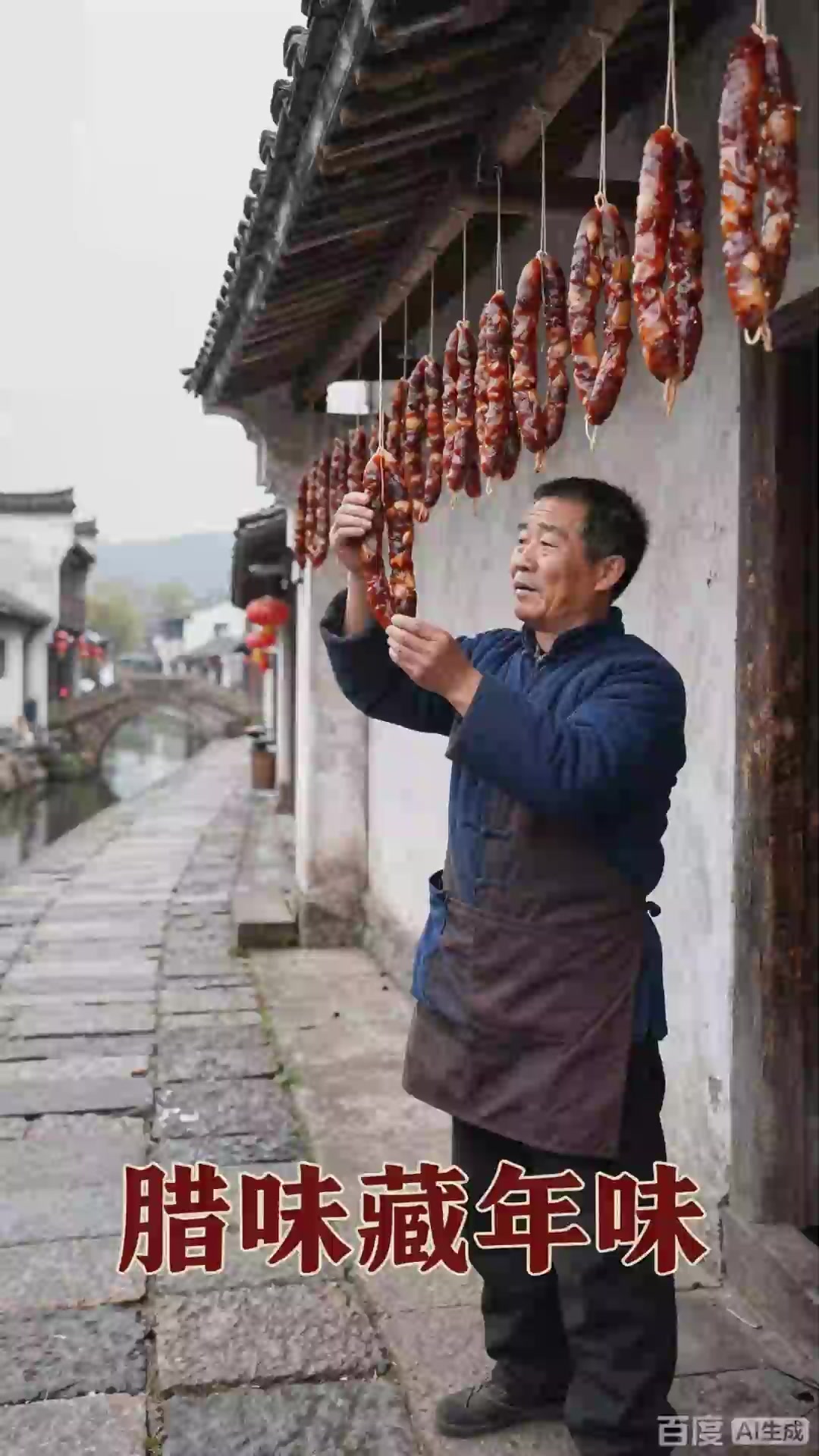 浙江绍兴安昌古镇，腊肠酱鸭民俗风情，绍兴师爷故里宁静。