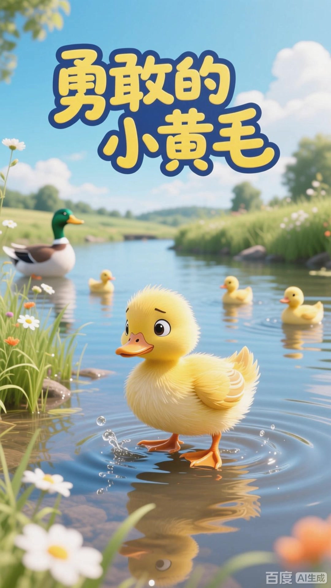 《小鸭子学游泳！从怕水到畅游，超棒》