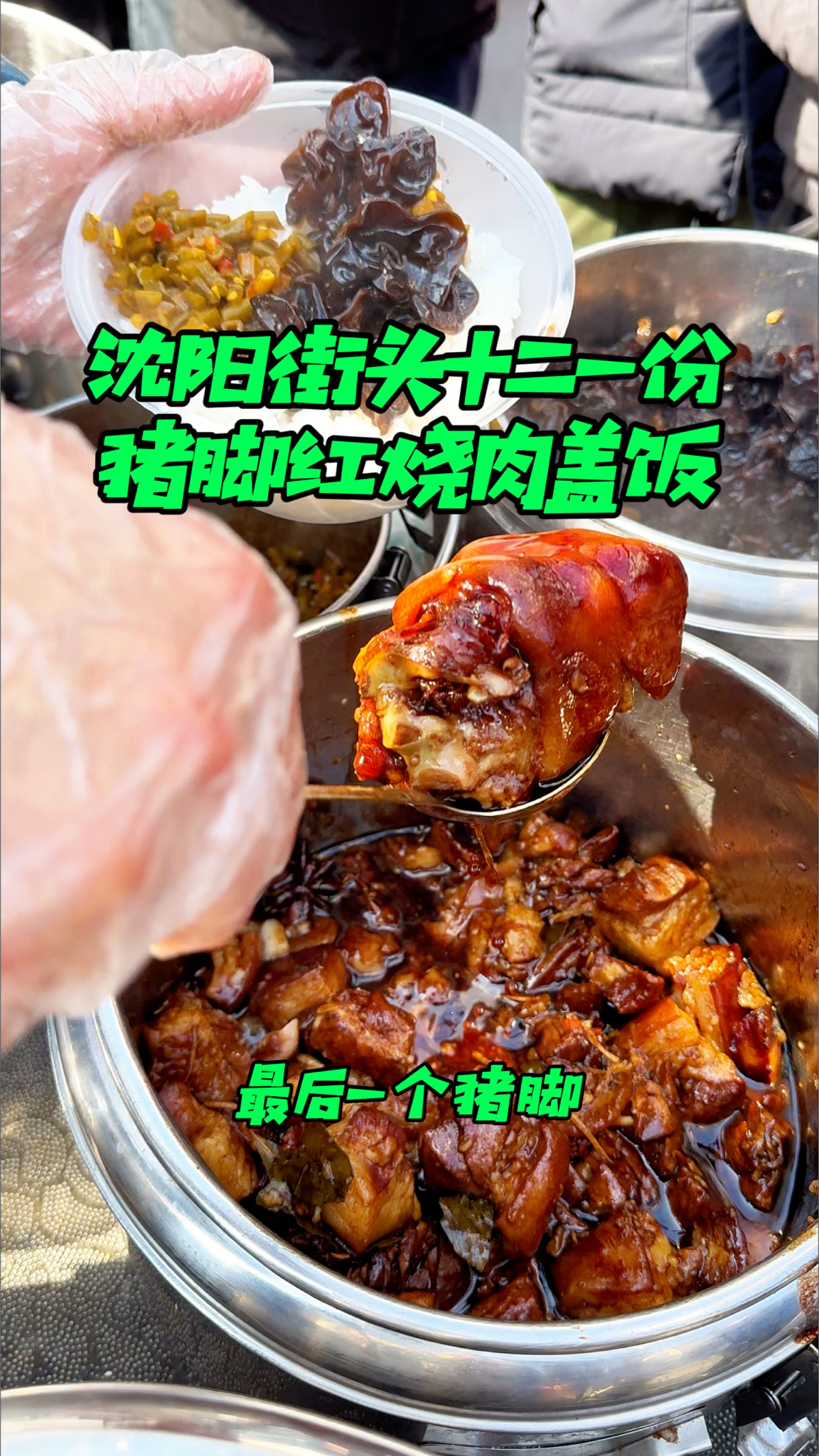 东北街头猪脚红烧肉盖饭十二一份