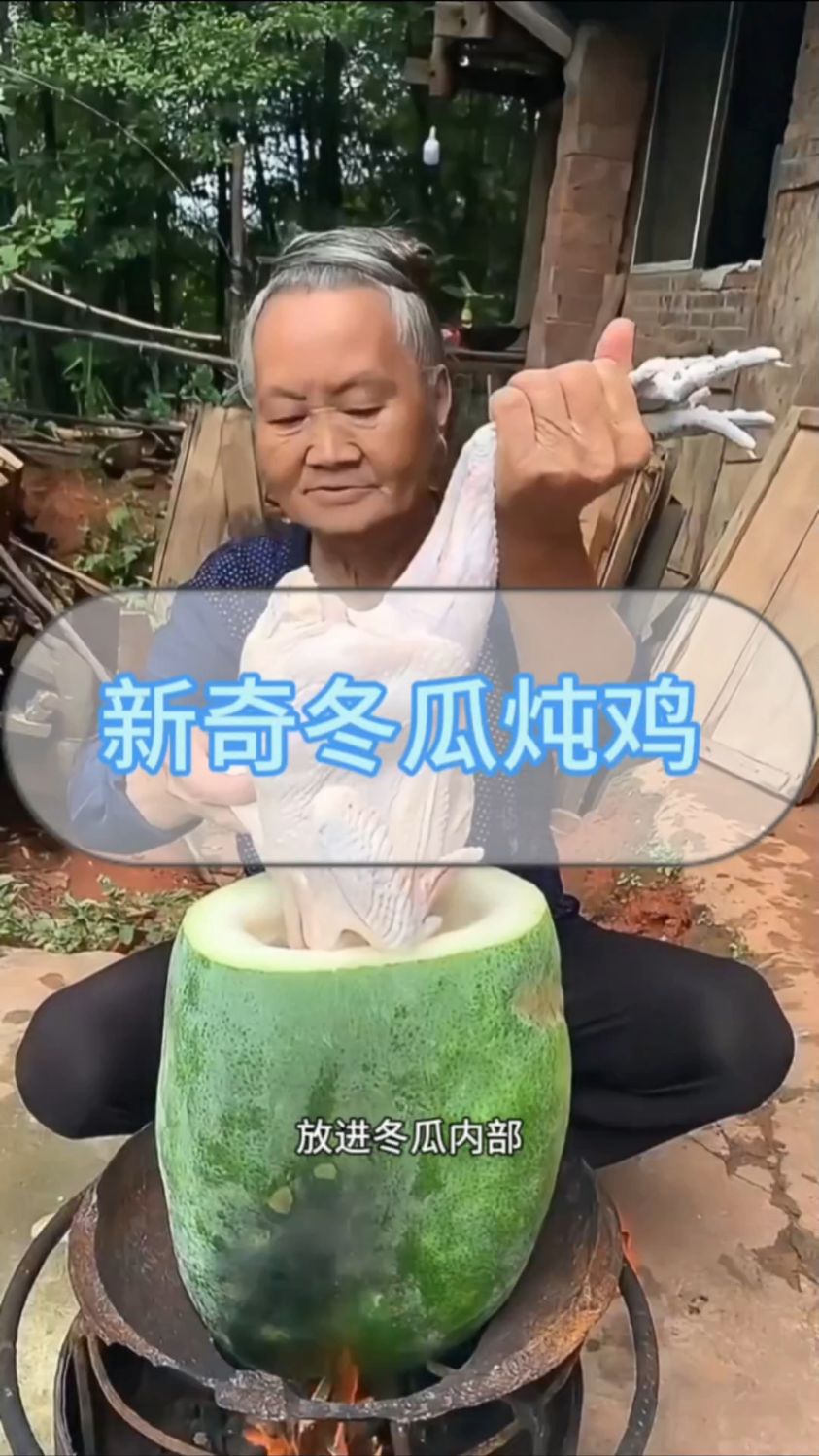 大家吃过这样的冬瓜炖鸡吗