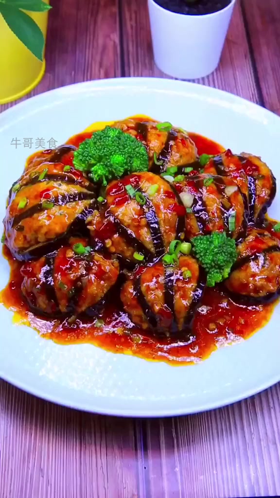 茄子包肉秘制做法,一盘秒光,美味停不下来!!