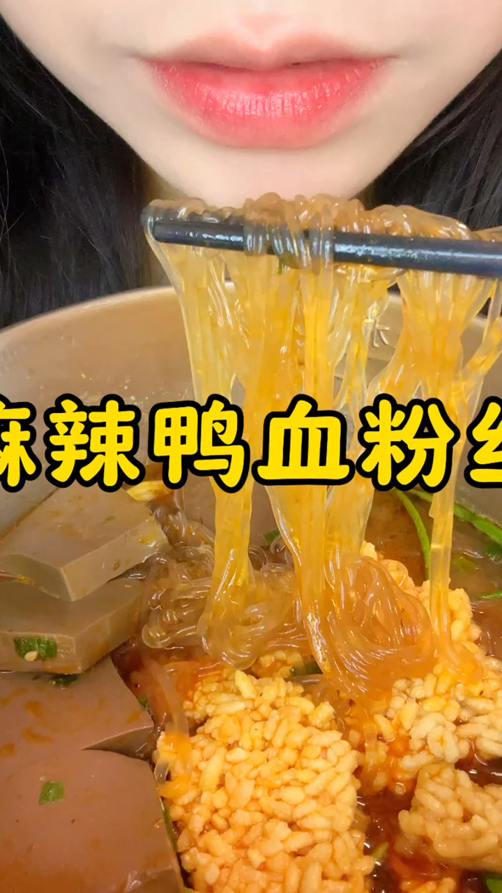 麻辣大块鸭血粉丝汤