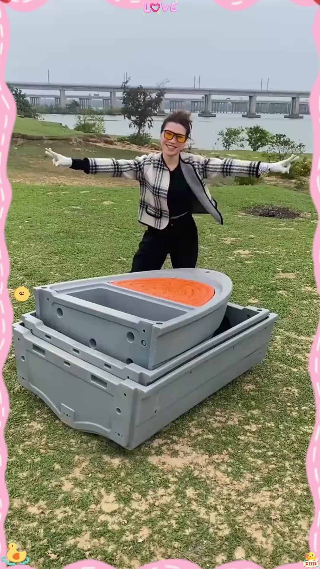 小型折叠船,钓鱼或者带小孩出游太方便了