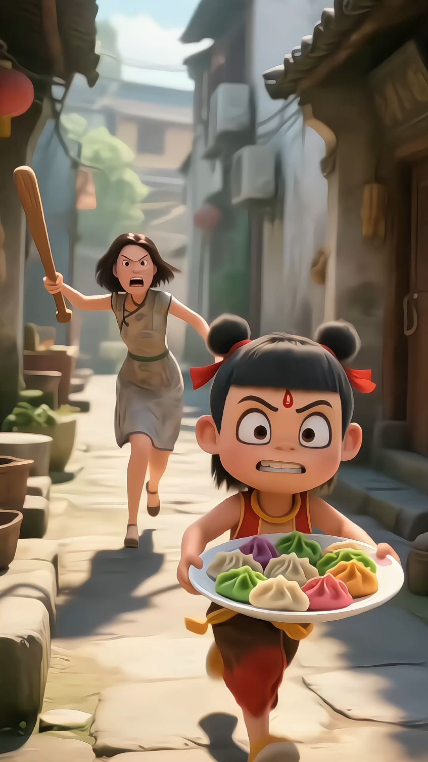 小哪吒为什么要去偷阿姨的彩色饺子呢