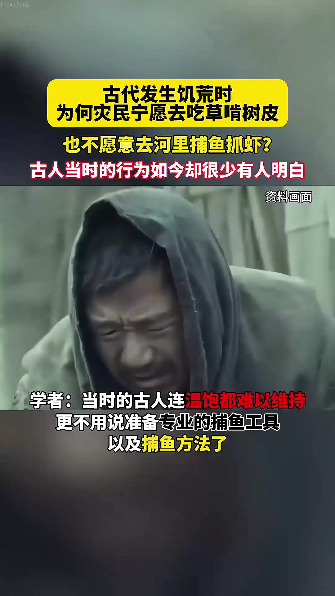 古代发生饥荒时为何灾民宁愿啃树皮也不愿去河里捞鱼抓虾?