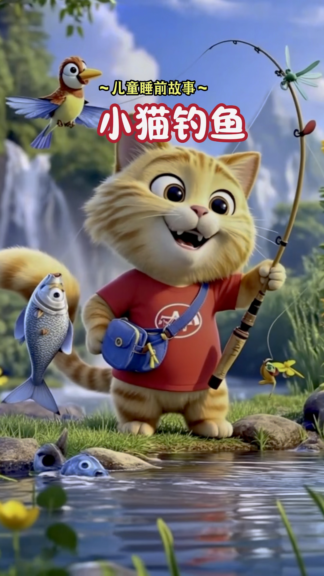 儿童睡前故事:《小猫钓鱼》