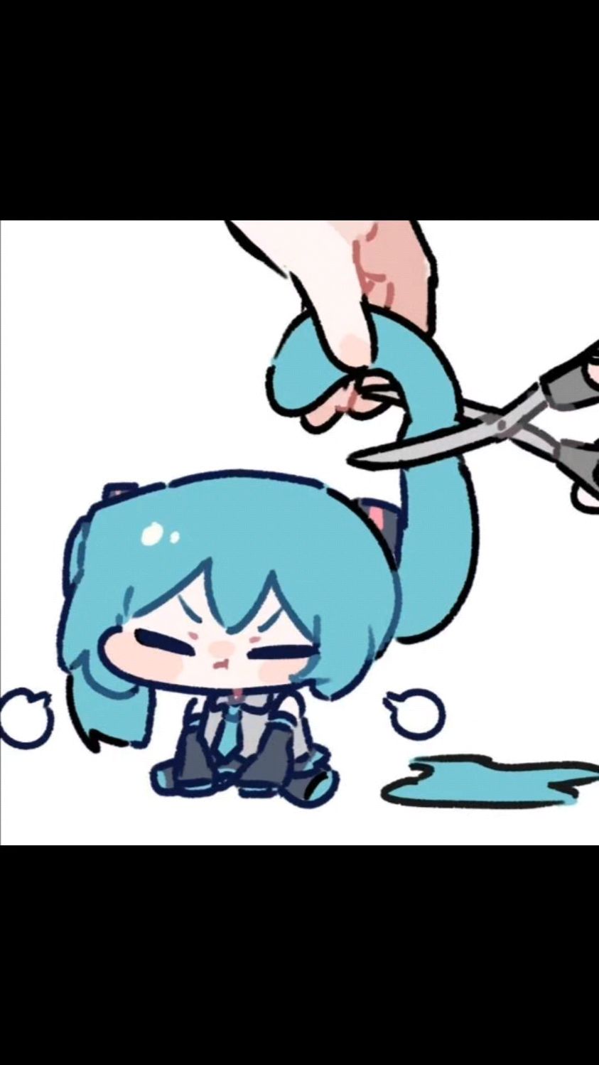 MIKU表情包～好可爱～#初音fufu