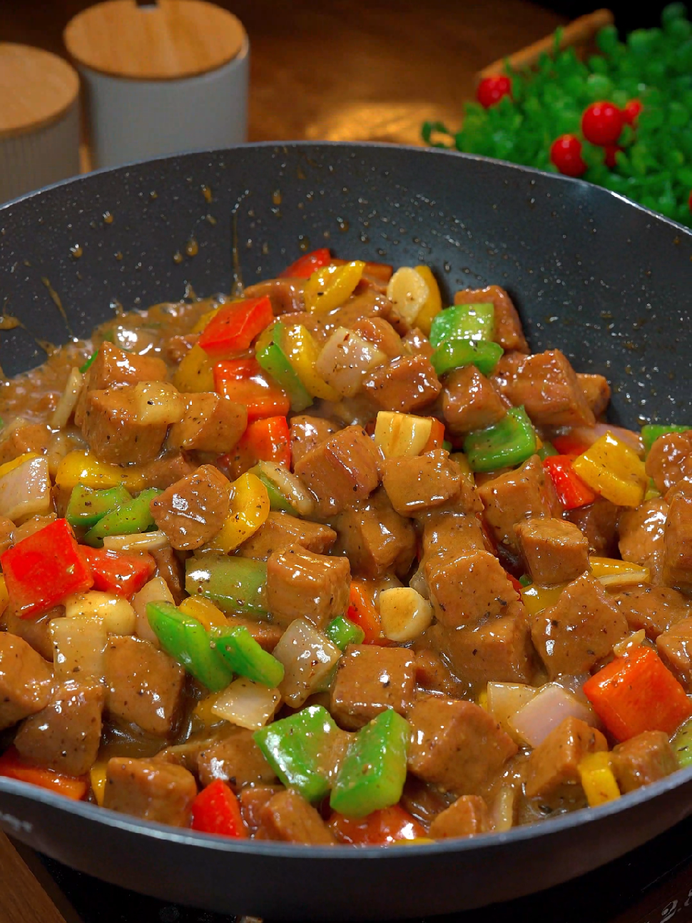 以后想吃黑椒牛肉粒，自己在家做，简单方便又好吃！