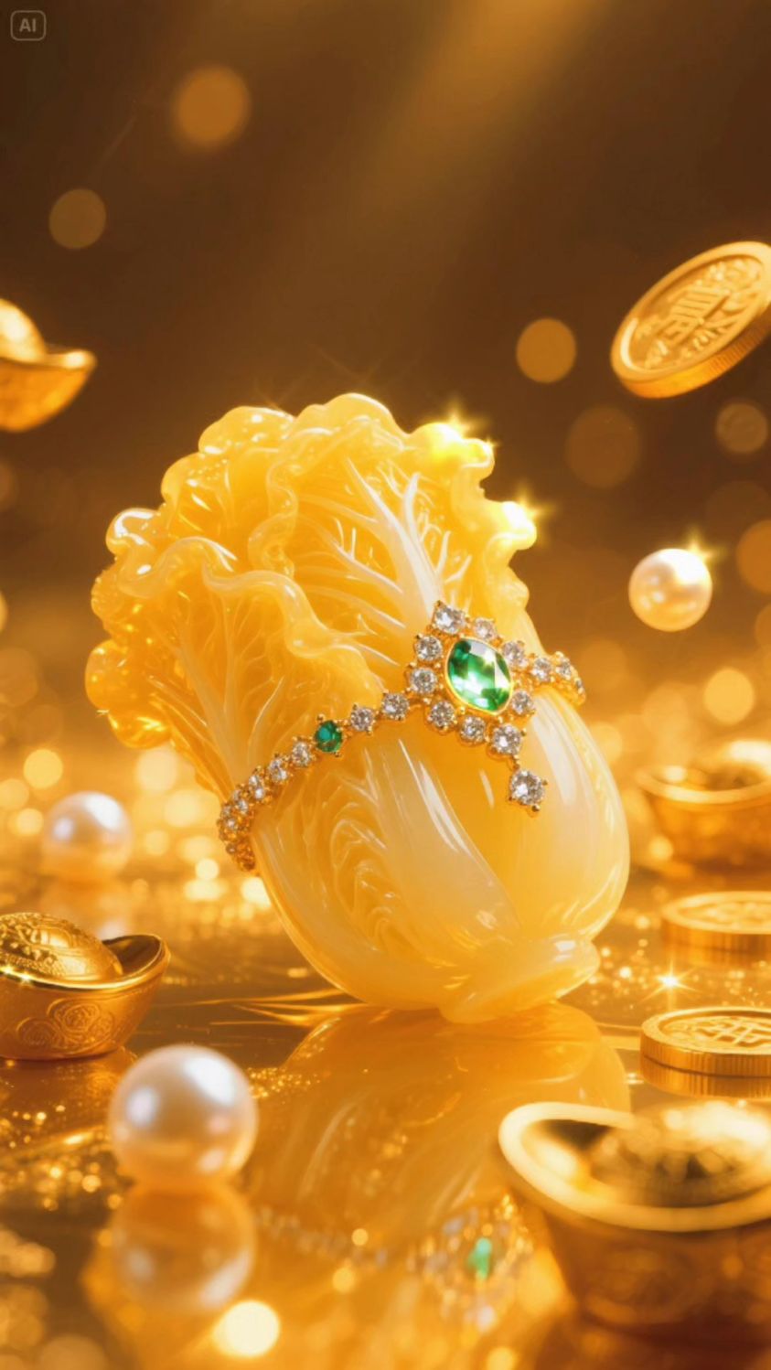 玉白菜——富贵吉祥的象征，财源滚滚来。