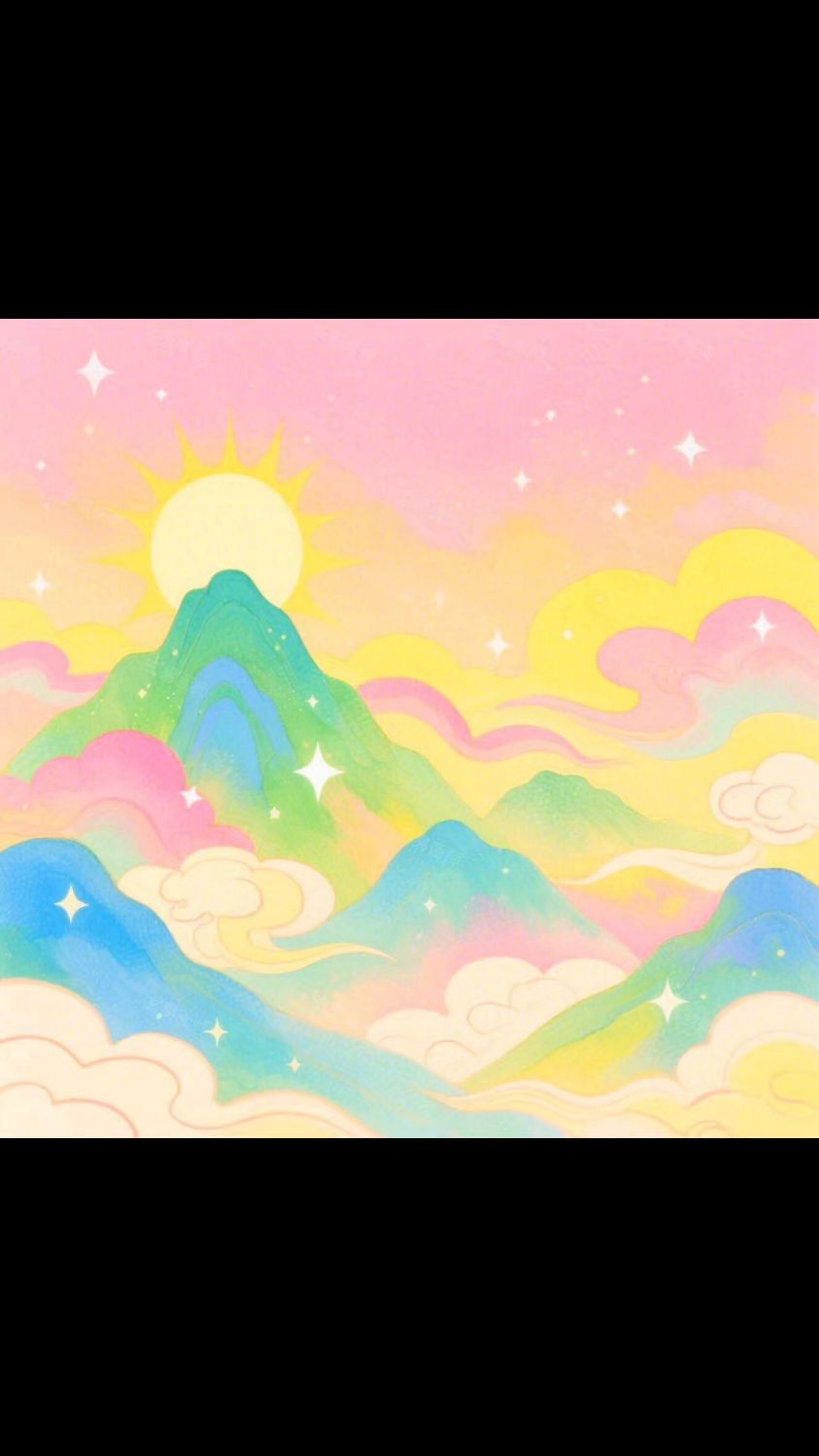 微信头像丨七彩祥云 ,金色山峦 ,守护依靠