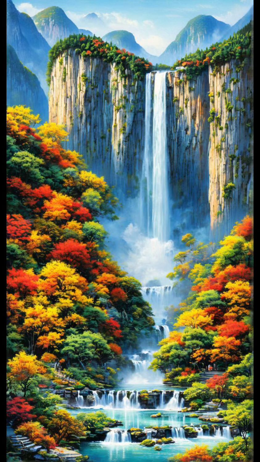 壮丽山水风景画——手机高清壁纸
