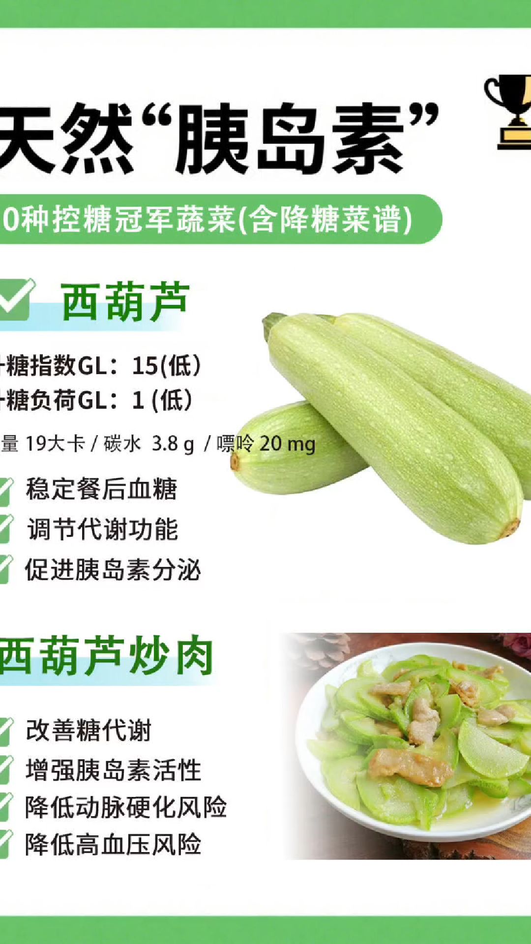 10种优质控糖蔬菜+降糖菜谱~