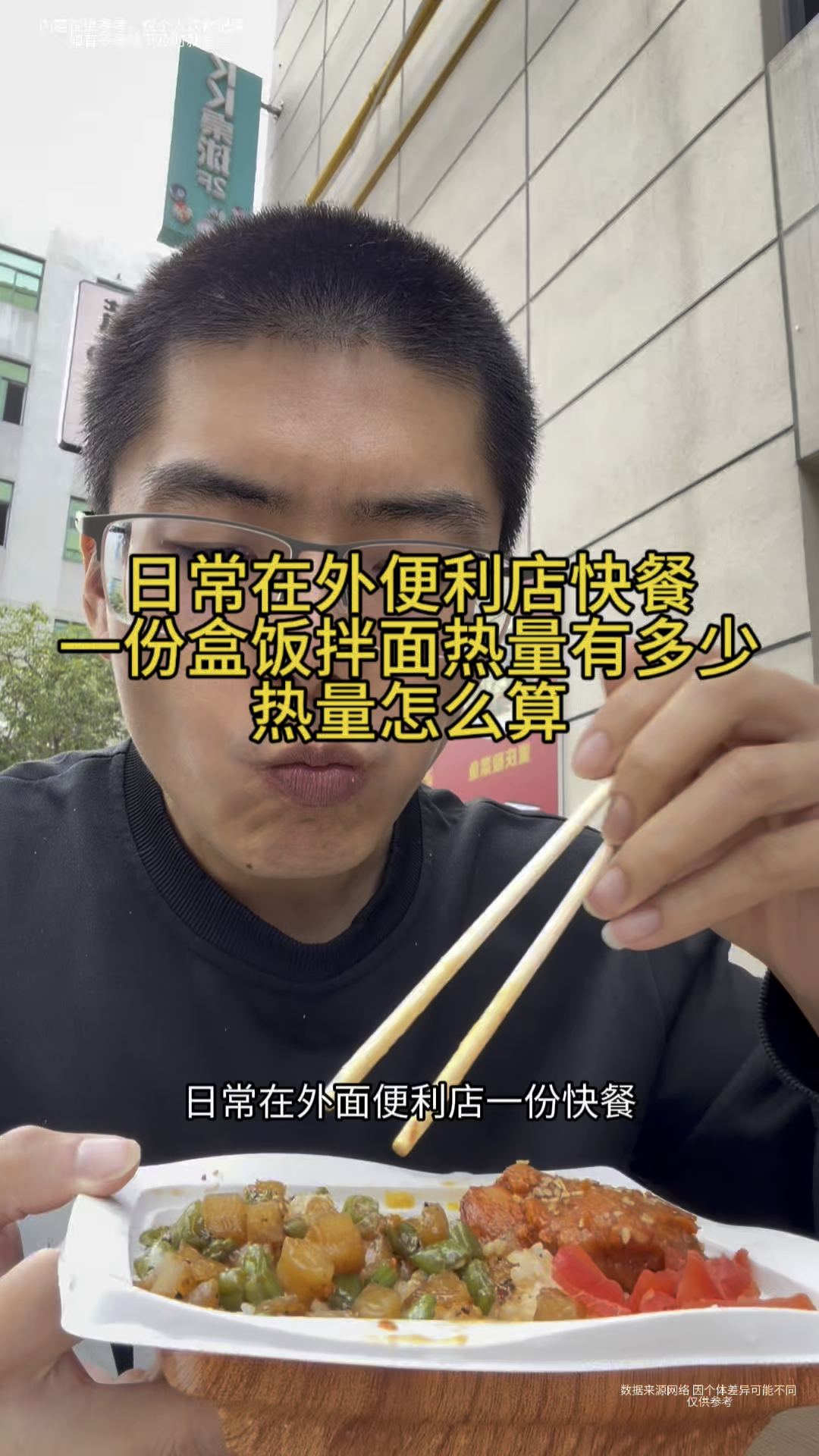 日常在外面便利店的一份快餐或者拌面啥的热量有多少