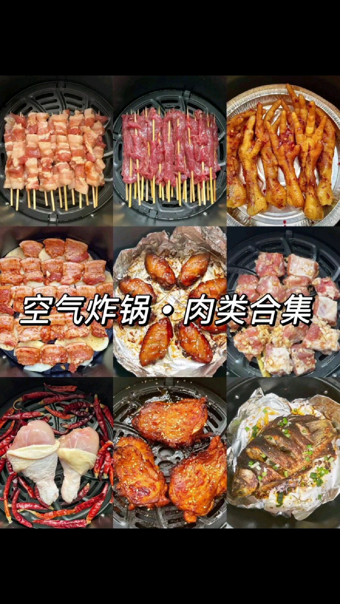 空气炸锅美食(肉类集合)：零失败 ，谁做谁好吃