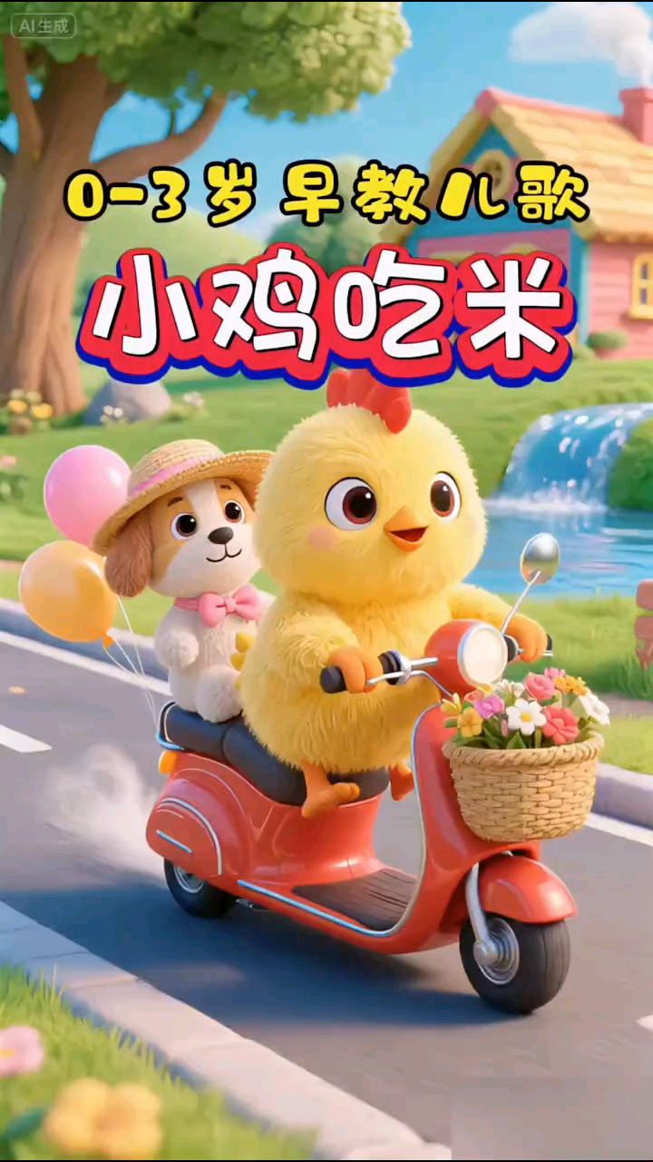 早教儿歌分享 《小鸡吃米》