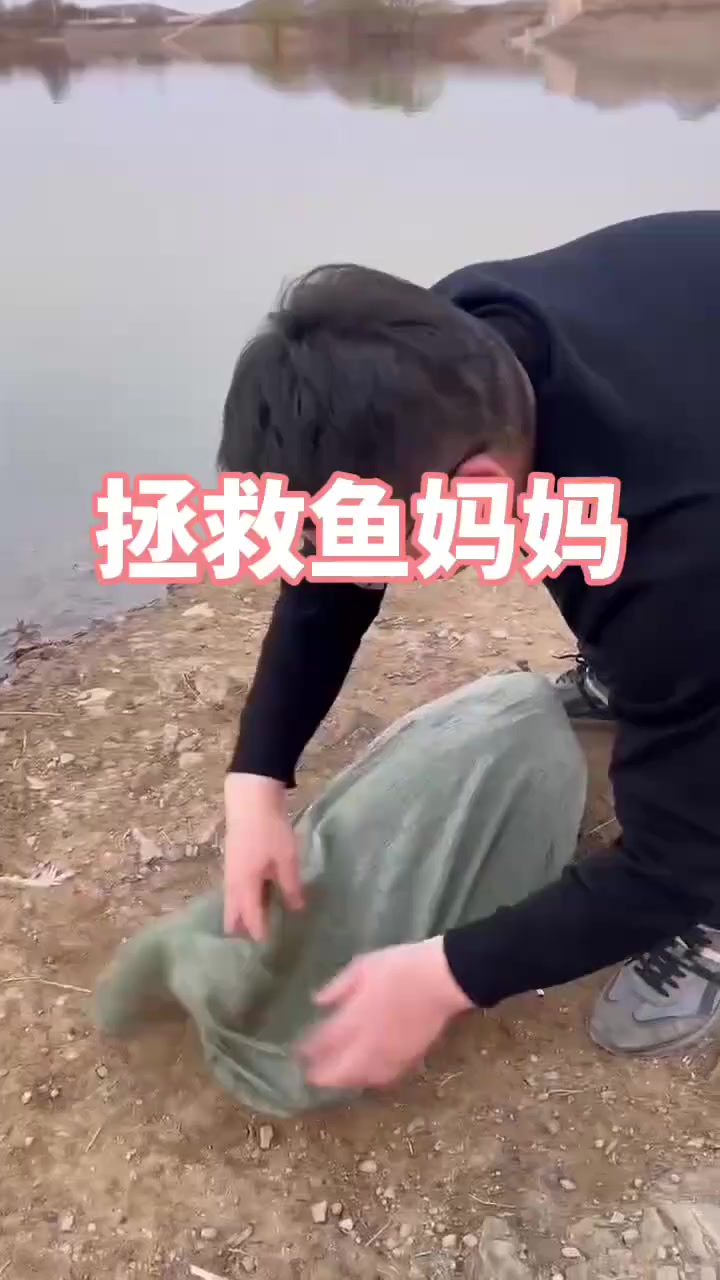 男子放生鱼的做法，真的太暖心了愿好人一生平安